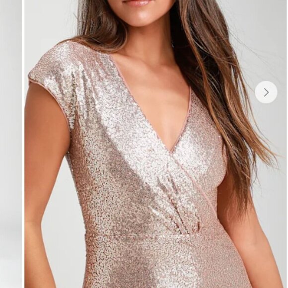 Lulus Always Remember Us Matte Gold Sequin Maxi Dress Size Small - Picture 4 of 10